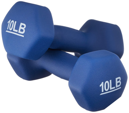 Basics Easy Grip Workout Dumbbell, Neoprene Coated, Various Sets and Weights available